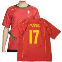 Portugal Men's Mens 2004 Reissue Home Shirt - C.Ronaldo 17 in Red | Size: Large