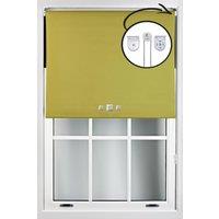 Furnished Green Blackout Roller Blinds with Triple Square Eyelets & Metal Fittings | Size: 75 cm width x 210 cm drop