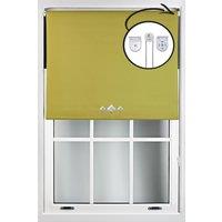Furnished Green Blackout Roller Blind with Triple Diamond Eyelets & Metal Fittings | Size: 90 cm width x 210 cm drop