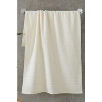 Catherine Lansfield 'Zero Twist' Cotton Bath Sheet Pair in Cream