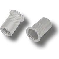 JRP Riveting Products M12 x 24.0 Aluminium Rivet Nuts in Silver