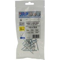 JRP Riveting Products 4.8 x 12mm Aluminium/Steel Extra Large Flange Head Rivets in Silver