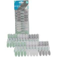 JVL Pack of 24 Soft Grip Plastic Pegs