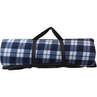 VFM e-Store XL Picnic Rug Family Size Blanket Waterproof Backing Blue