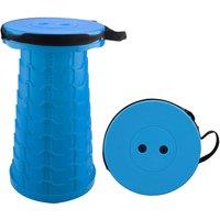 VFM e-Store Folding Stool With Carry Handle 9 Adjustable Heights Blue