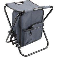 VFM e-Store Rucksack Cooler Stool 20 Litres Max Load 110Kg Blue in Grey