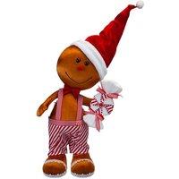 VFM e-Store Christmas Gingerbread Man Decoration 60cm x 39cm Red X 1 | Size: 60 cm x 39 cm