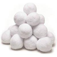 BARGAINS-GALORE 40pc Christmas Fake Snowballs Xmas Snow Ball Fun Activity Game Props in White