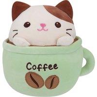 VFM e-Store Pig Cat Capybara Coffee Cup Soft Toy Cute Plushie 20cm in Green