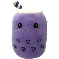 VFM e-Store Boba Tea Soft Toy Flavoured Bubble Plush Pillow, Cute in Purple