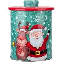 VFM e-Store Christmas Biscuit Tin Santa Themed Design X 1 15. 5cm Christmas Themed