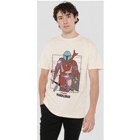 Star Wars - The Mandalorian Star Wars Mandalorian Flea Market T-Shirt, Natural in Beige | Size: 2XL