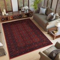 Desire Rugs Yasmin Traditional Bukhara Indoor Living Room Area Rug - Classic Oriental Style in Red | Size: 60 cm x 220 cm