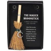 KDMD Crescent Moon Mini Magick Broomstick in Black