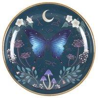 KDMD Round Midnight Moth Trinket Dish in Teal