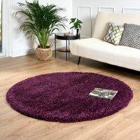 Bravich LTD Thick Shaggy Circle Rug California - Soft Deep Pile Round Fluffy Rug for Living Room Bedroom - Multiple Sizes & Colours Available