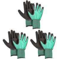 Coopers of Stortford Textured Latex Garden Gloves with Slip-Resistant Grip, 3-Pack | Size: Small