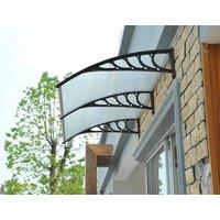Gr8 Garden Door Canopy Porch Rain Protector Awning Lean-To Roof Shelter 90 x 200cm in Clear | Size: 90 x 200 cm
