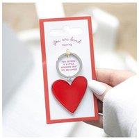 KDMD You Are Loved Heart Keyring in Red