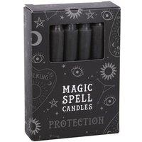 KDMD Set of 12 Black 'Protection' Spell Candles