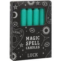 KDMD Set of 12 Green 'Luck' Spell Candles