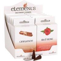 KDMD Set of 12 Packets of Elements Incense Cones Mixed Fragrances in Brown