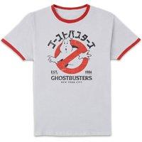 Ghostbusters EST. 1984 Unisex Ringer T-Shirt - White/Red in White | Size: XL