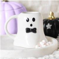 KDMD Mr Boo Ghost Mug with Bow Tie - 440ml Halloween & Autumn Drinkware in White