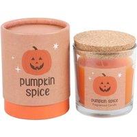 KDMD Pumpkin Spice Candle with Jack-o'-Lantern Design -, 25H Burn in Orange
