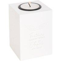 KDMD Feathers Appear Angel Wing Tealight Holder - Memorial & Gift in White