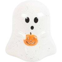 KDMD Ghost & Pumpkin Tealight Candle Holder - Halloween & Autumn Decor in White