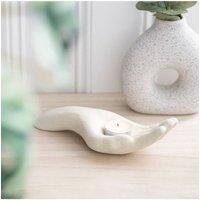 KDMD Open Hand Tealight Holder - Modern, Elegant Candle Display in White