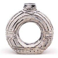 KDMD Cream Ceramic Donut-Shaped Vase - 18cm from Lombok