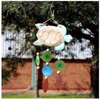 KDMD Aqua Turtle & Copis Drop Carving - Nautical Coastal Decor