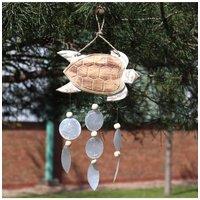 KDMD Whitewash Turtle Carving & Natural Copis Drop