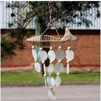 KDMD String Fish & Natural Copis Drop Decor - Nautical Rustic Accent
