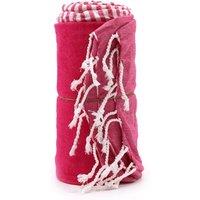 KDMD Hot Pink Cotton Pareo Towel - 100x180cm, Handcrafted, Multi-Purpose | Size: 100x180 cm