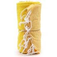 KDMD Sunny Yellow Cotton Pario Towel 100x180cm - Handcrafted & Versatile | Size: 100x180 cm