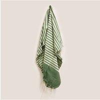 KDMD Cotton Pario Throw 100x180cm - Picnic Green Indian Handcrafted Pareo | Size: 100x180 cm