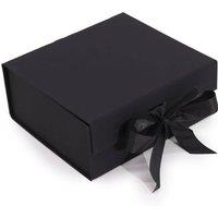 KDMD Medium Black Flat Pack Gift Box - 20x18.2x8cm for Gifts | Size: 20x18.2x8 cm