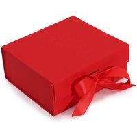 KDMD Red Flat Pack Medium Square Gift Box 20x18.2x8cm for Gifts | Size: 20x18.2x8 cm