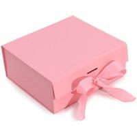 KDMD Pink Medium Square Flat Pack Gift Box - 20x18.2x8cm in Light Pink | Size: 20x18.2x8 cm