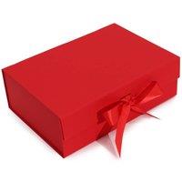 KDMD Large Red Flat Pack Gift Box - Elegant & Sturdy for Special Occasions