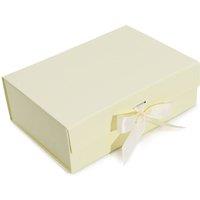 KDMD Large Ivory Flat Pack Gift Box -Elegant & Sturdy for Weddings & Events