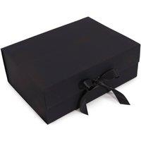 KDMD Extra Large Black Flat Pack Gift Box 33x25x12cm for Big Gifts | Size: 33 x 25 x 12 cm