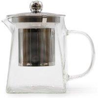 KDMD Elegant Tower Glass Infuser Teapot 350ml - Clear Brew & Gift Box