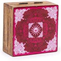 KDMD Hop Hare Small Enamel Square Box with Heart & Cupid Design in Pink