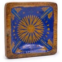 KDMD Hop Hare Big Enameled Square Trinket Tray - The Sun in Blue