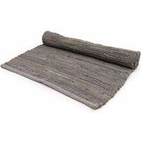 KDMD Small Indian Handloom Cotton Rug - Charcoal, Soft & Durable Decor in Charcoal | Size: Medium