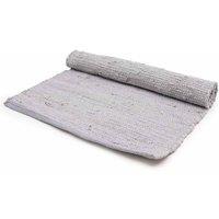 KDMD Small Indian Handloom Cotton Rug - Grey, Soft & Durable Decor in Grey | Size: Medium